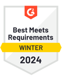 G2 Best Meets Requirements Winter 2024