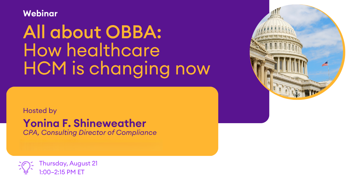 All About OBBA How Healthcare HCM Is Changing Now NL