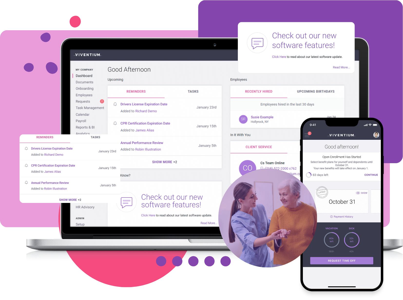 Caregiver Interface Image, Graphic